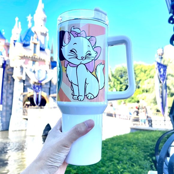Disney Starbucks The Aristocats Marie 40 oz Tumbler/Water bottle/Mug wit… - Picture 7 of 8